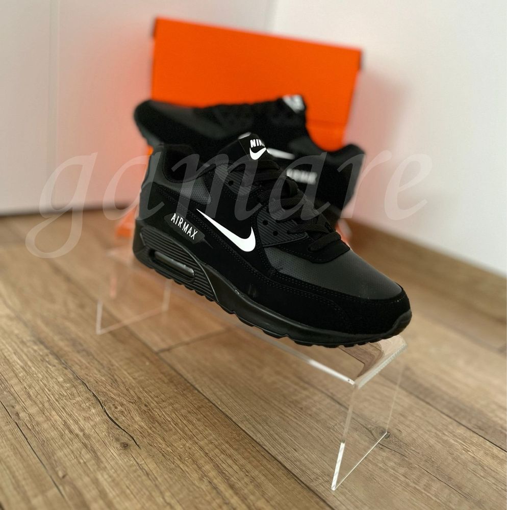 Nike air max 90 całe czarne męskie buty sportowe 41-46 maxy 90 czarne