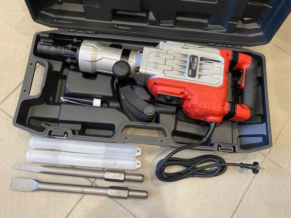 Młot Wyburzeniowy 3200W 75J HEX-GAN KD3211 + Dłuta + Walizak MOCNY