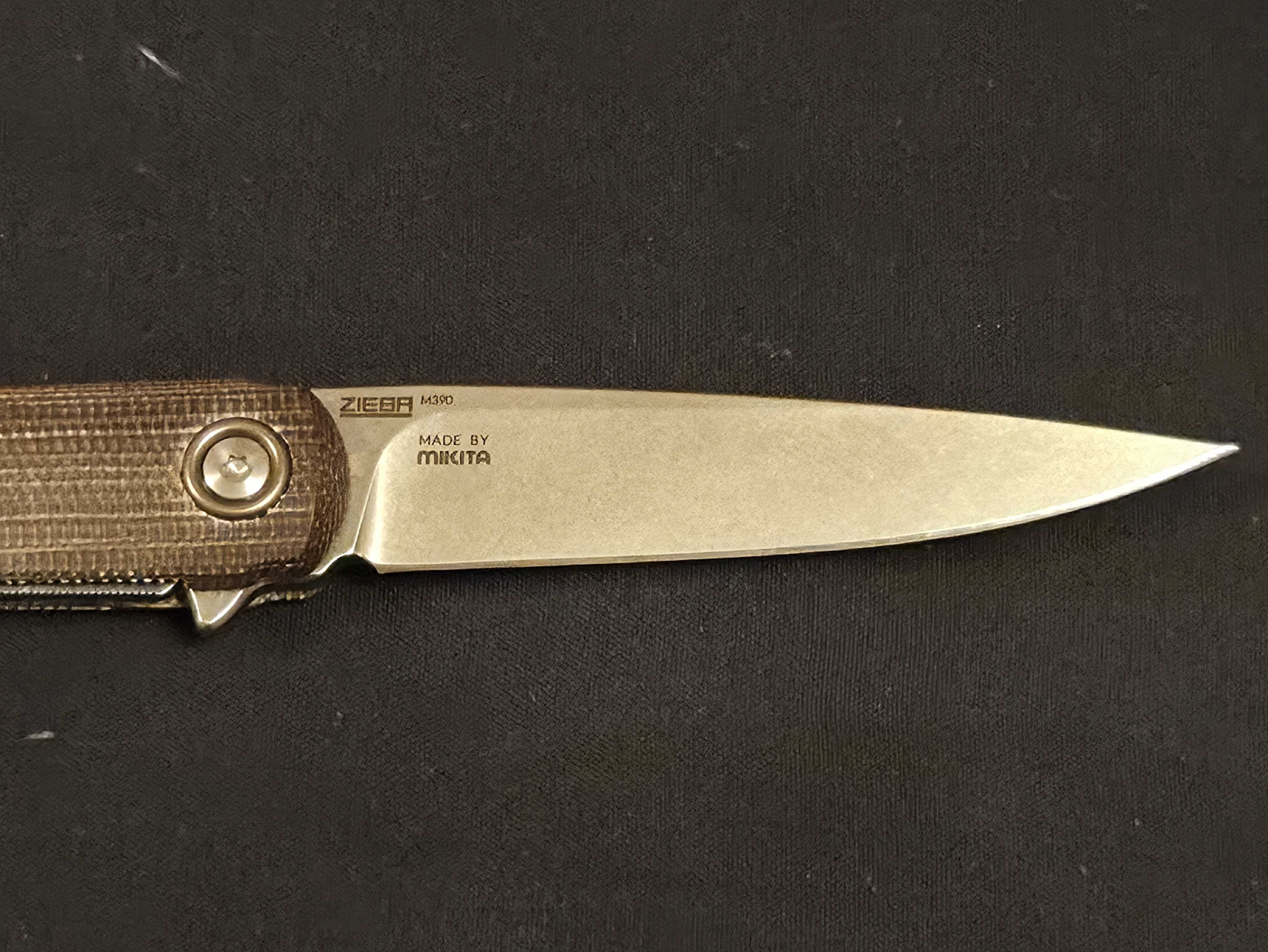 MKM Flame M390 Drop Point Micarta by Michael Zieba