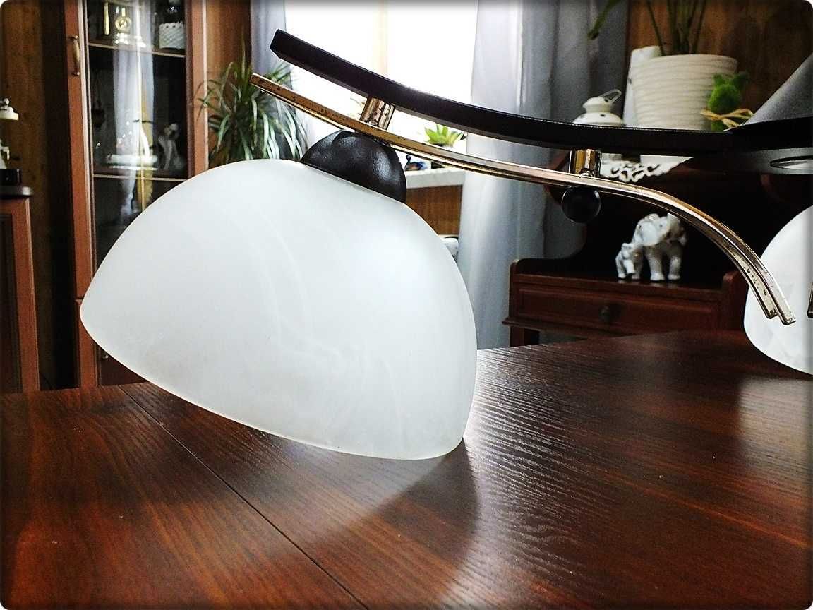 Lampa sufitowa 3-ramienna ciemne drewno Salon, Kuchnia 3 Duże klosze