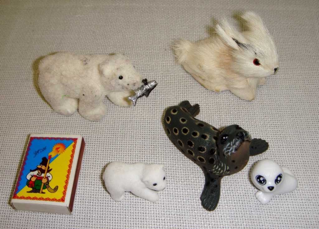 Игрушки Фигурки Северные животные Арктики Тюлень Белый мишка НАБОР 6шт