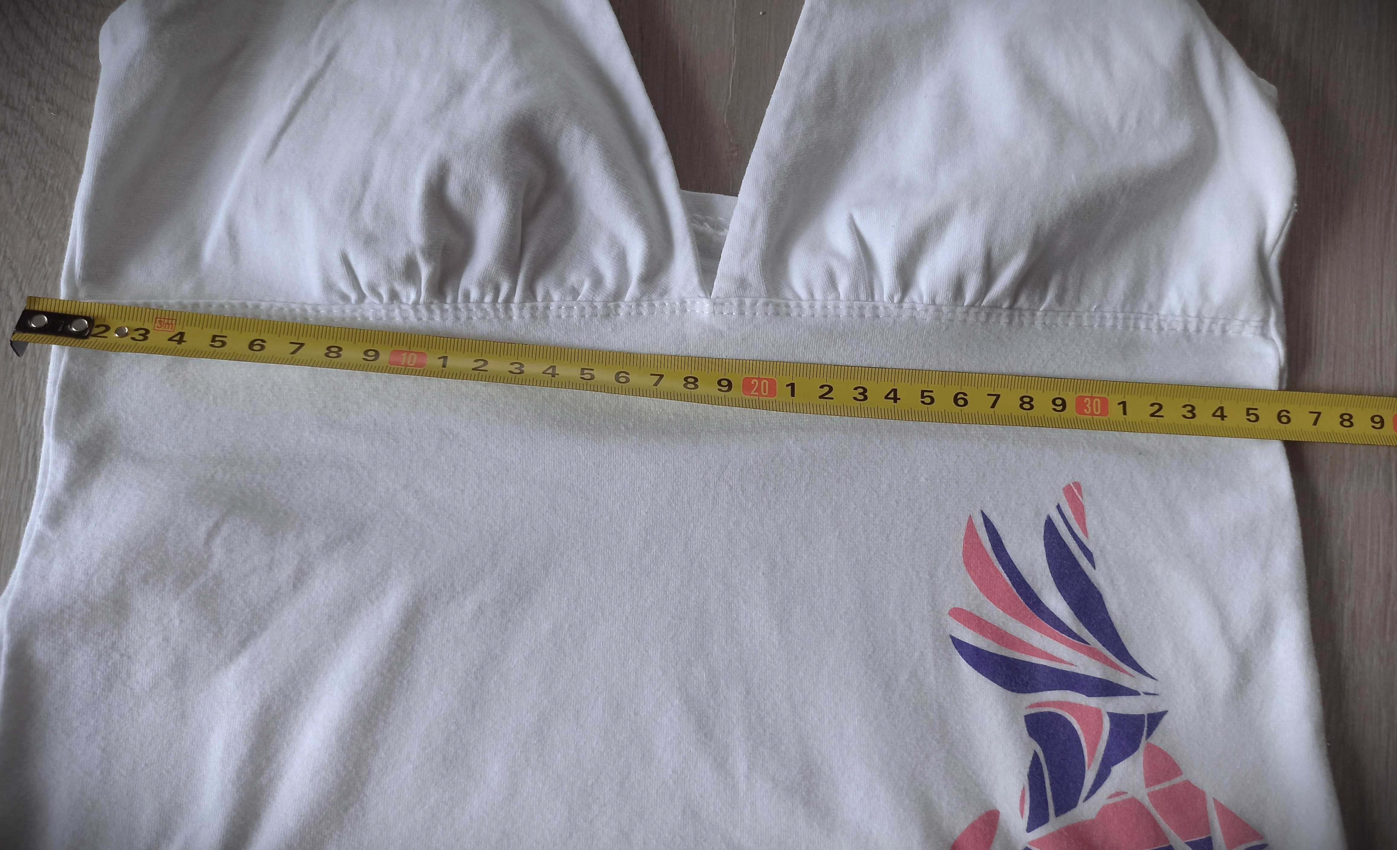 Top 95 % cotton 5 % lycra wiązany na szyji M-S