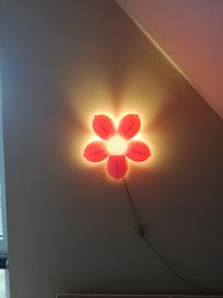 Lampa nocna różowy kwiatek