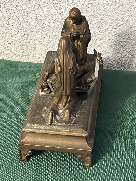 Presépio antigo em bronze peça colecionável como nas fotos