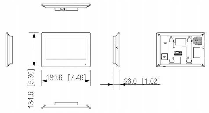 Panel wewnętrzny, monitor  IP DAHUA VTH2621G-P Czarny