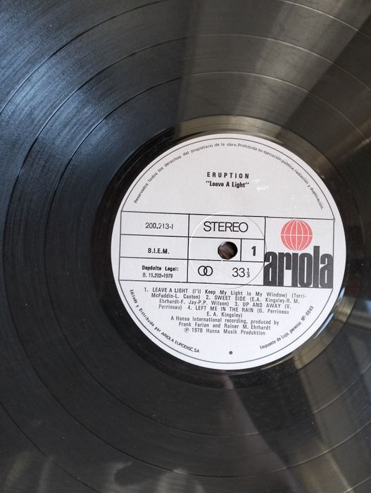 Disco de vinil LP Eruption - Leave a Light, 1978
