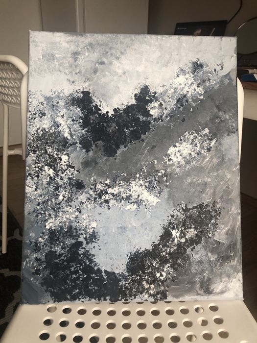 Abstrakcja. Obraz ręcznie malowany na płótnie 41x33