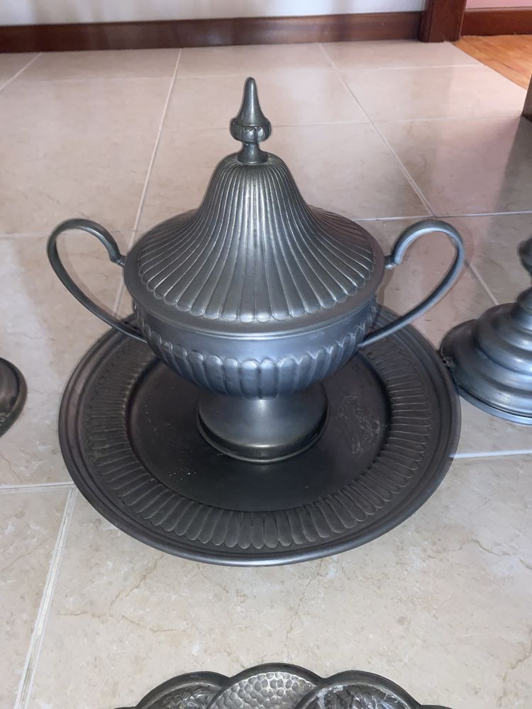 Conjunto decoraçao em Estanho