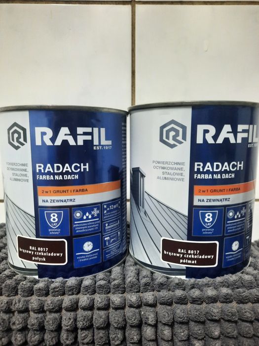 Rafil Radach Farba Na Dach 0.75 litra Farba do metalu. Różne kolory