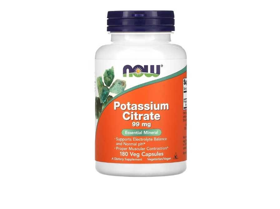 Now Foods, калий цитрат, potassium citrate, 99 мг, 180шт