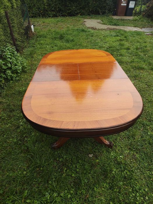 Stół drewniany z drewna rozkładany okrągły Modern rustykalny klasyczny
