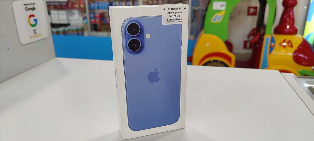 Nowy! Telefon Apple Iphone 16 128 Gb Niebieski. Plomby!