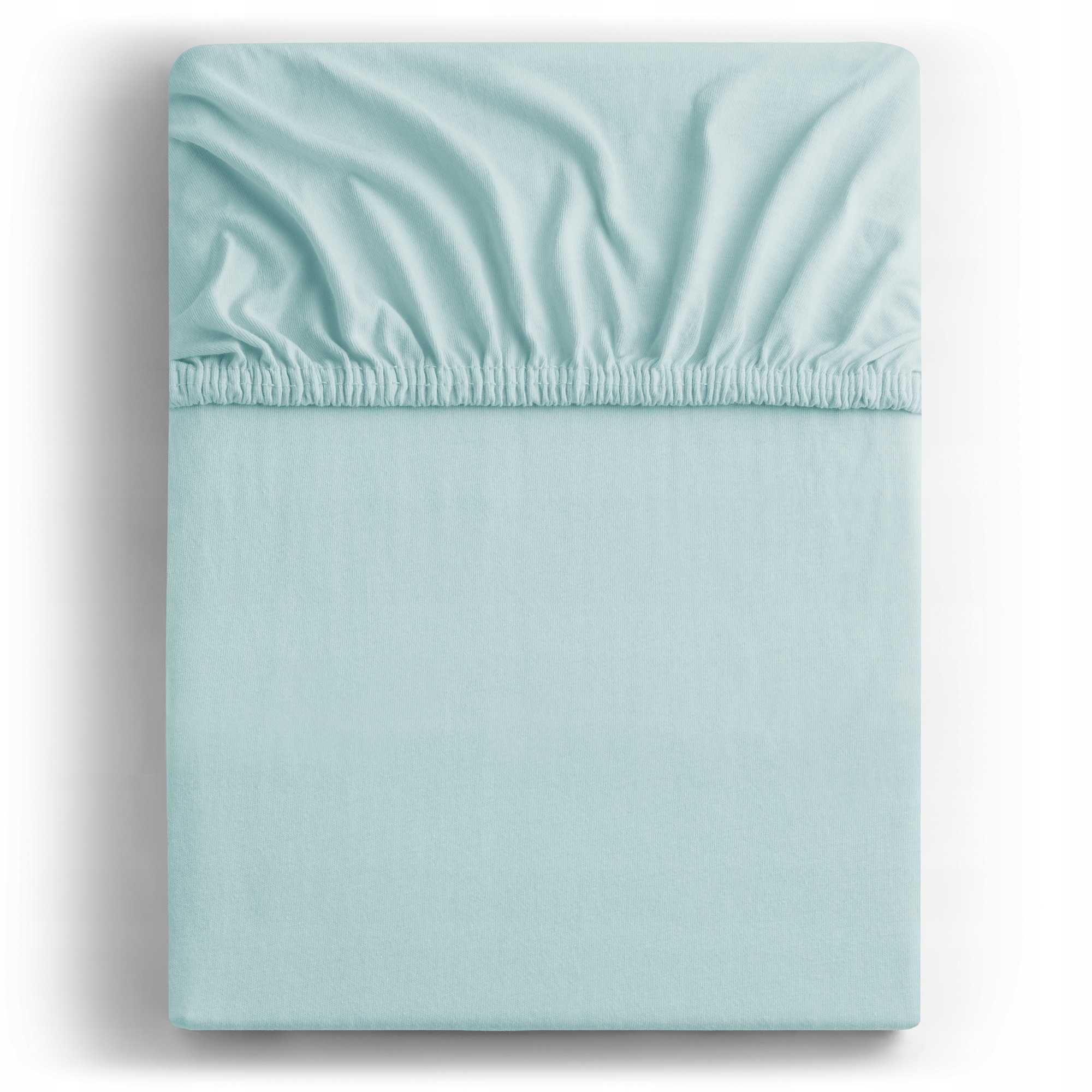 Prześcieradło jersey bawełna czesana 180x200 Błękitne