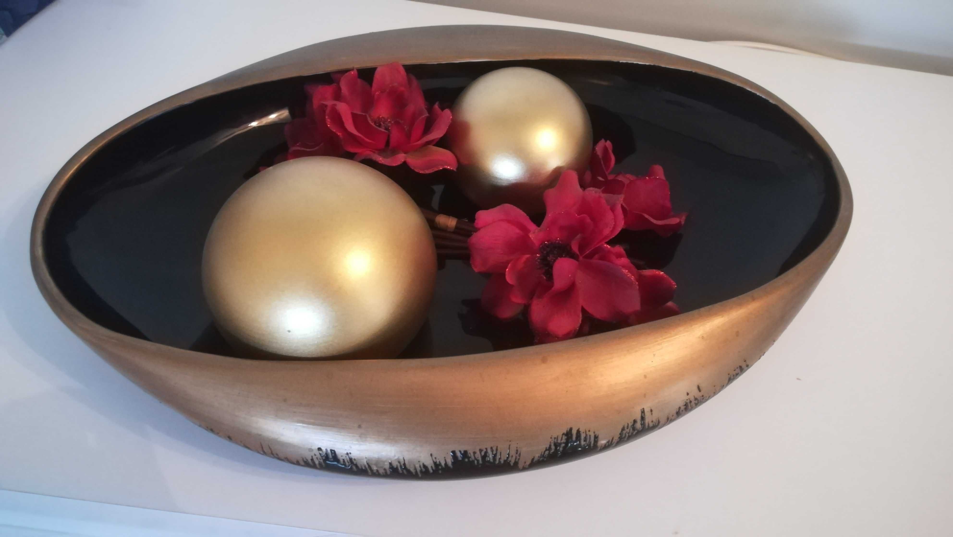 Centro de mesa peça decorativa dourada