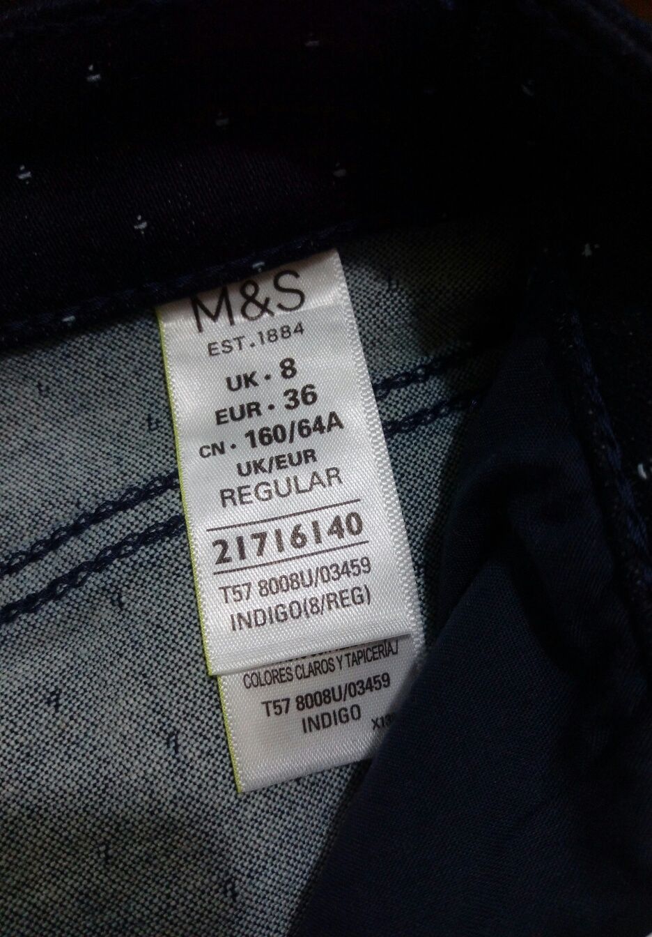 Оригинал новые плотные джинсы skinny per una M&S