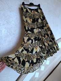 Piękna unikatowa rozkloszowana spódnica plisowana Vintage y2k L XL