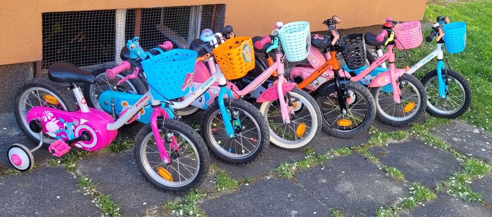 Rower  rowerek btwin 14 cali z kółkami bocznymi