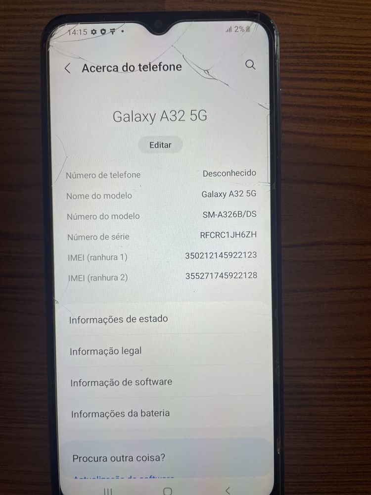 Samsung A32 5G 128GB + vidro temperado