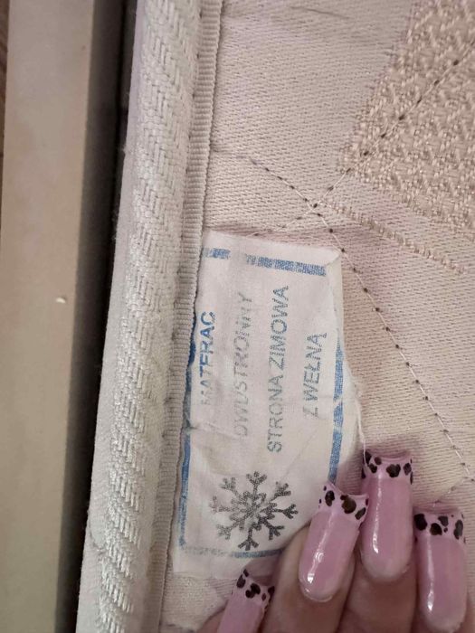 Łóżko materac młodzieżowe róż 90x200 pojedyczne