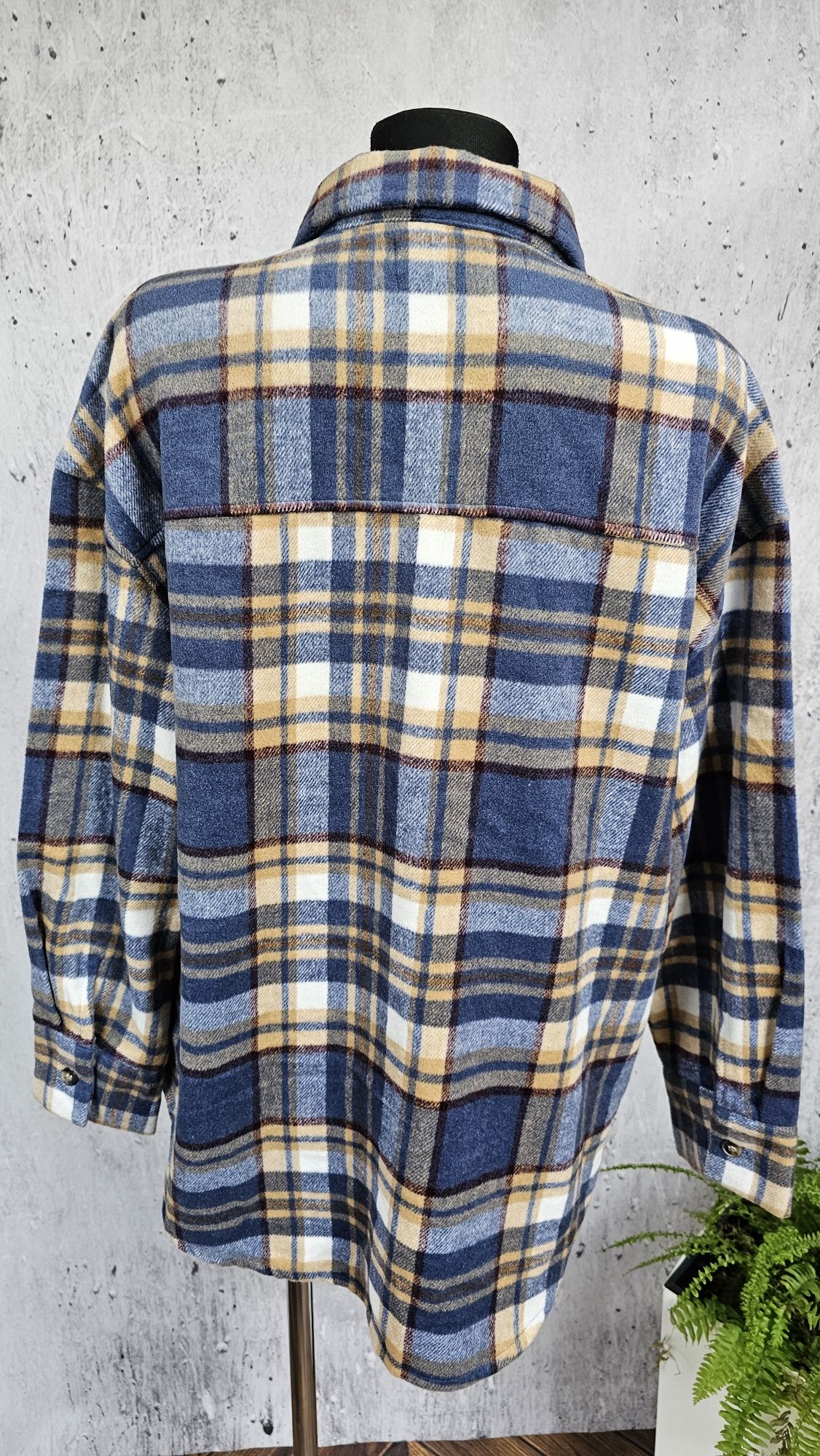 Koszula damska w kratę flanelowa r 38/40