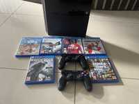 PS4 Konsola Playstation 4 , 2 pady, 6 gier