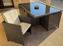 Conjunto Mesa e cadeiras de jardim em rattan sintético - 6 pessoas