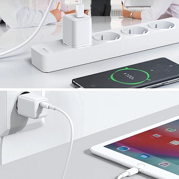 Joyroom szybka ładowarka sieciowa USB Typ C 25W 3A wtyczka EU biały (L