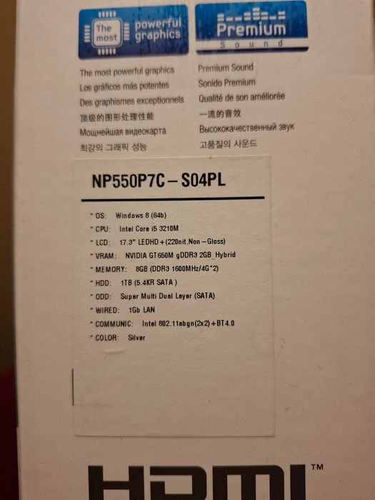 Laptop Samsung NP550P7C-S04PL 17,3'' Intel i5