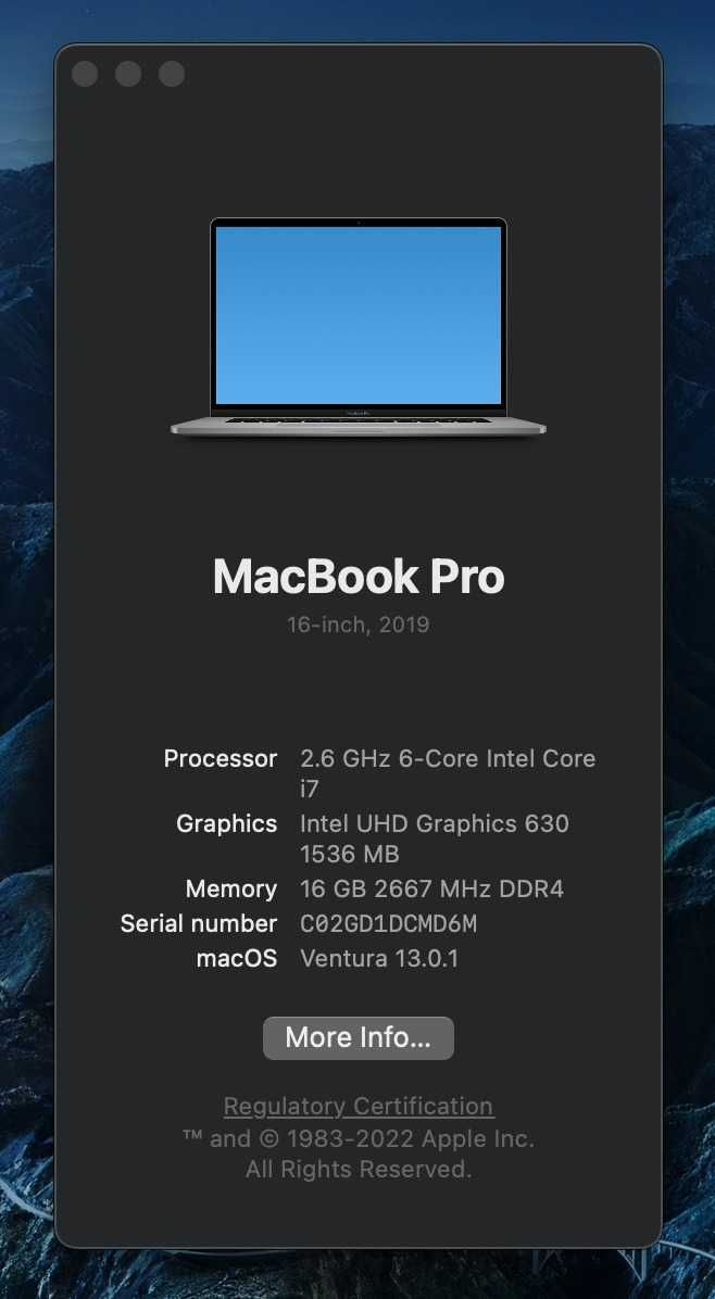 Excecional MacBook Pro 16” 2021