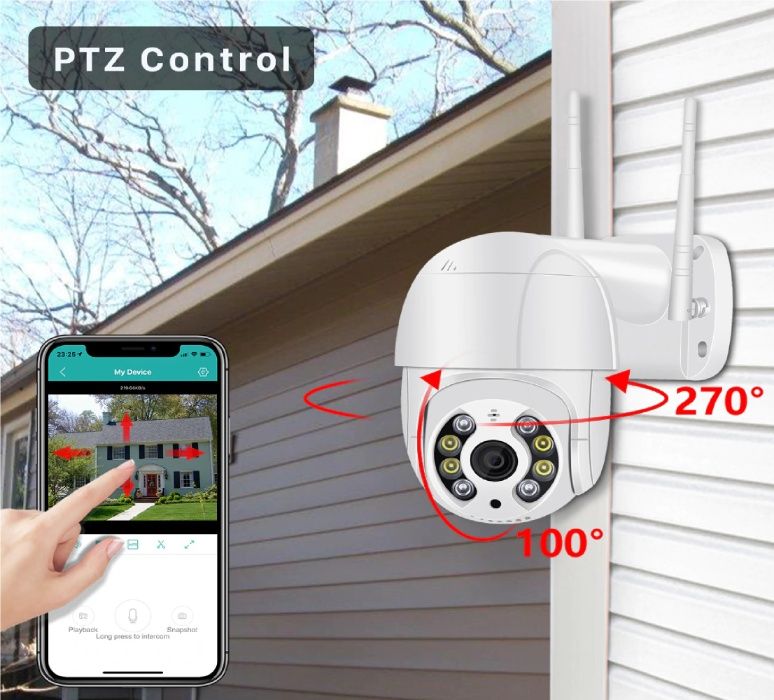Câmaras de vigilância rotativa Exterior e cartão sd 32 G