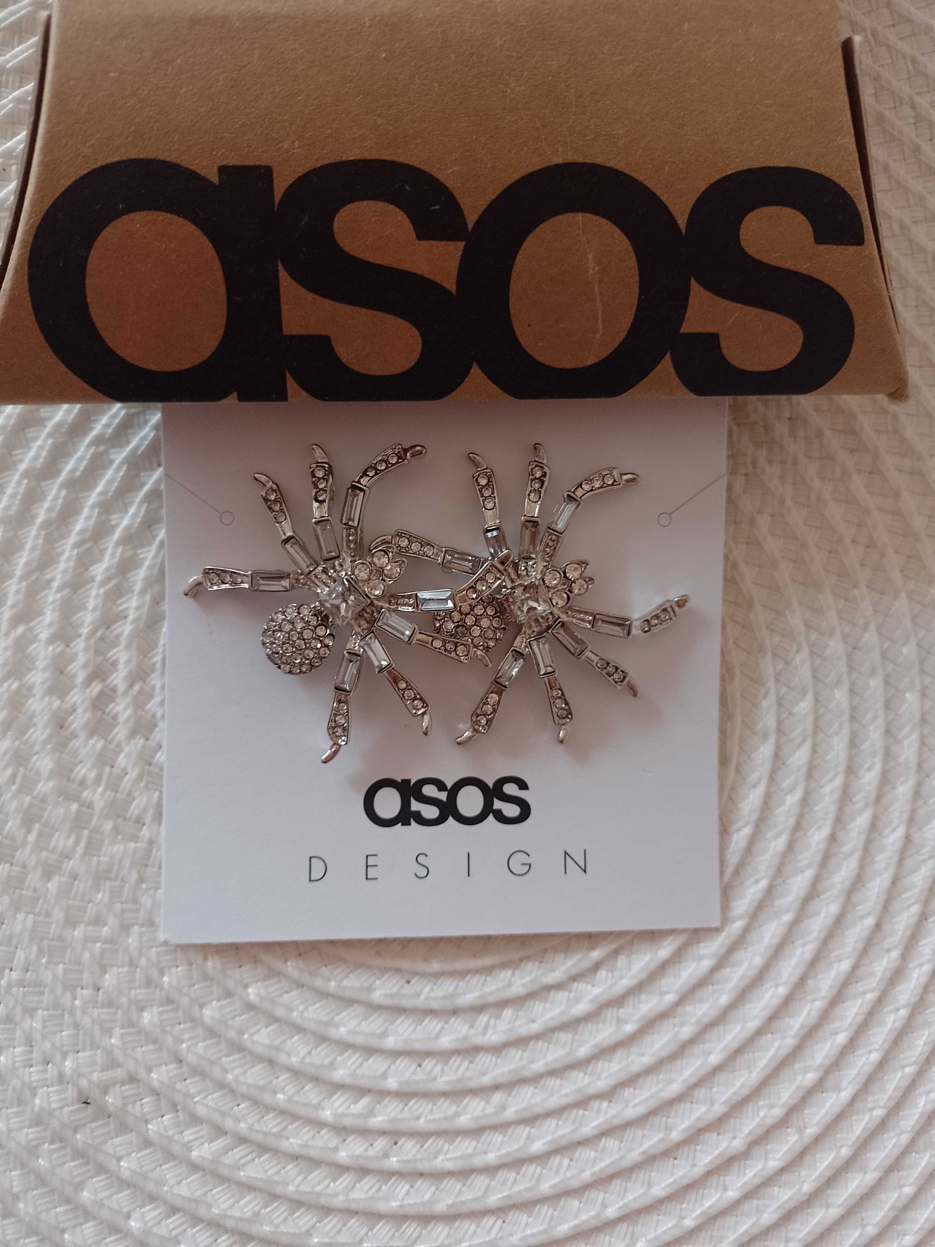 ASOS/ Duże, Bogato zdobione kolczyki z Londynu, pająki, NOWE