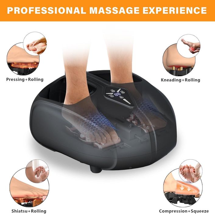 Масажер для ніг з підігрівом та компресією / Массажер / Шиацу TODO