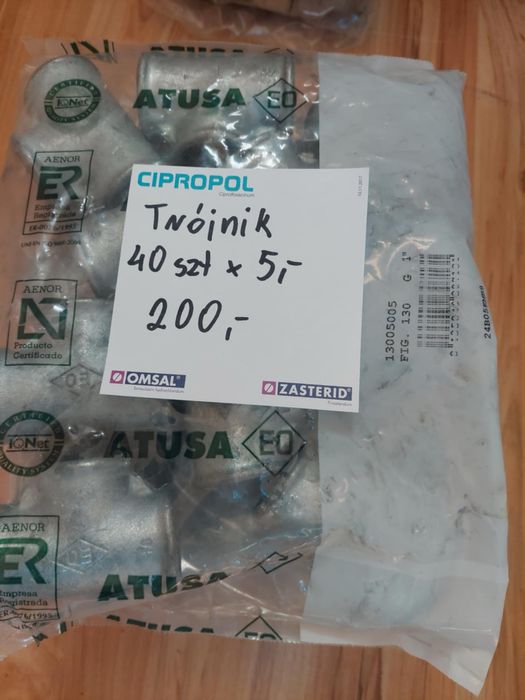 Sprzedam ksztaltki ocynk 1"
