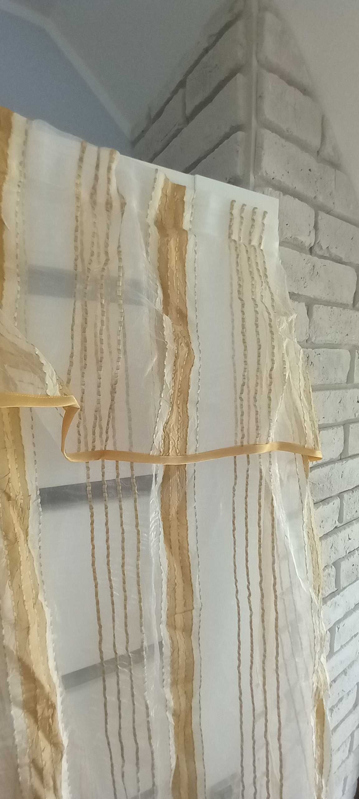Gotowe firany zasłony na taśmie wysokosc 220 cm