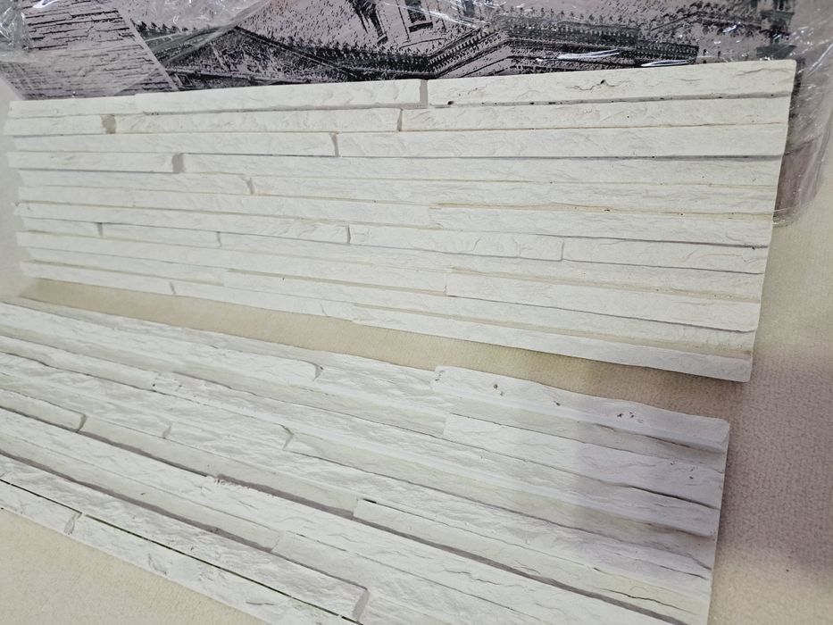 Płytki kamieniopodobne Palermo kamień dekoracyjny biały 7 płyt 55x14cm