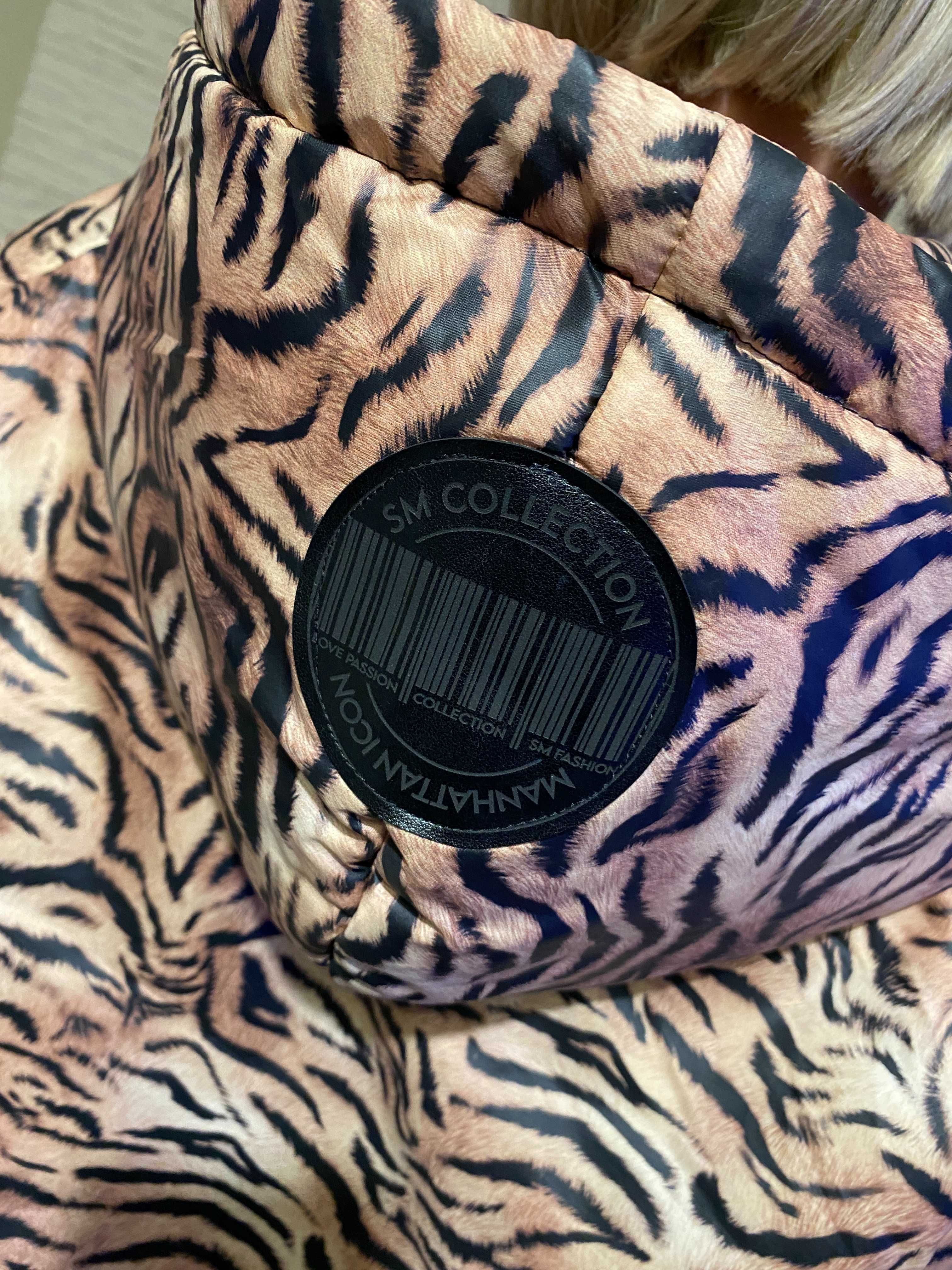 S-M fashion kurtka Tiger - print animal tygrys taśmy S-M