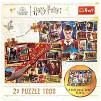OLBRZYMI ZESTAW! Harry Potter Puzzle 2x1000+Dwustronny plakat OKAZJA!