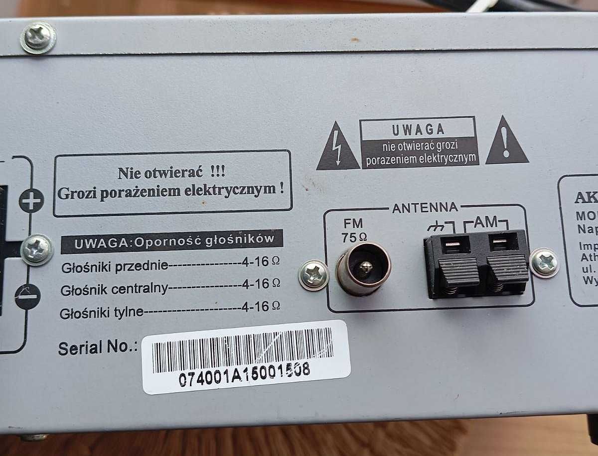Amplituner AKIRA BK-133 moc 200W Surround do 5 głośników