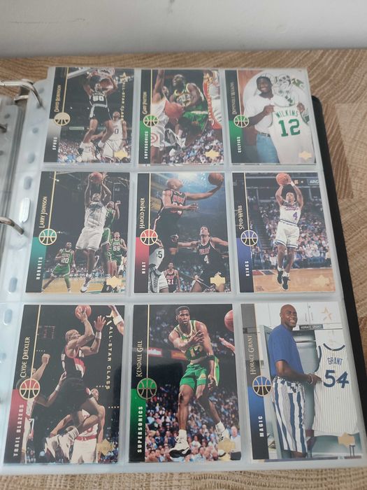 Karty koszykarskie NBA 117szt retro stan bdb