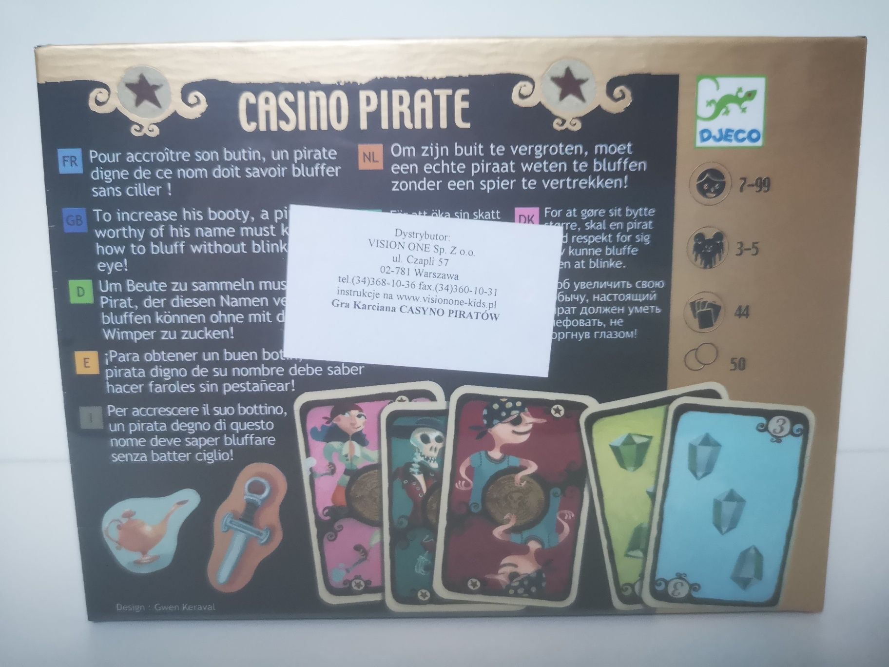 Djeco Gra karciana Kasyno piratów