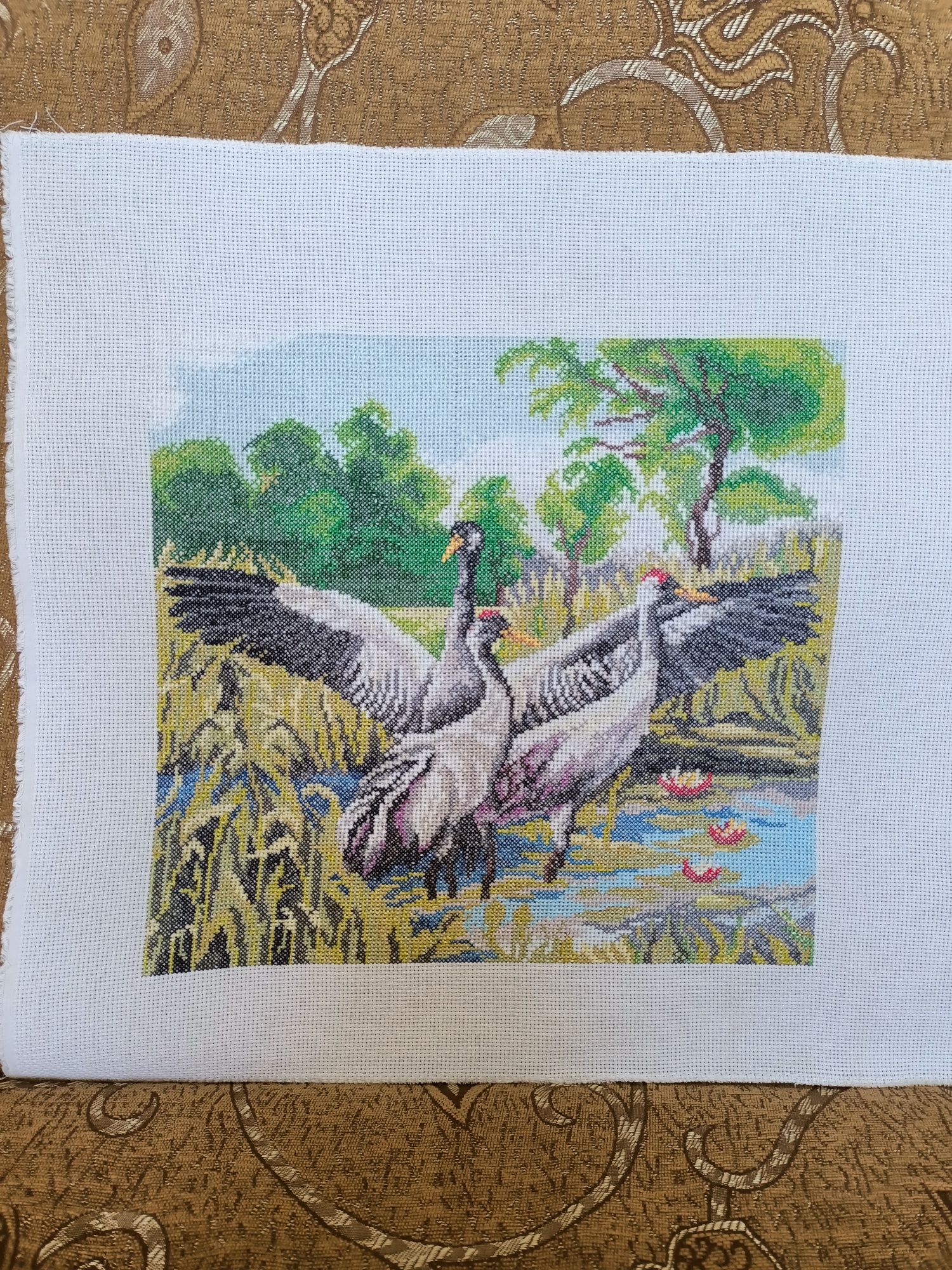 Obraz haftowany ptaki