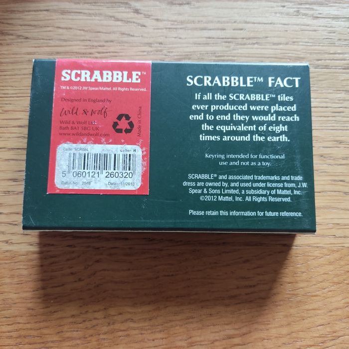 Scrabble breloczek do kluczy