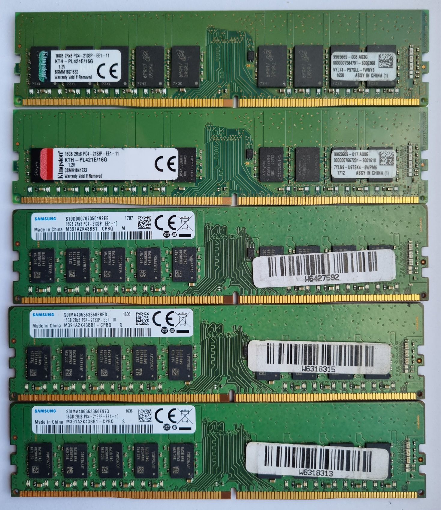 Оперативна пам'ять DDR4 8Gb 2666Mhz  / 16Gb 2133Mhz ECC Unbuff