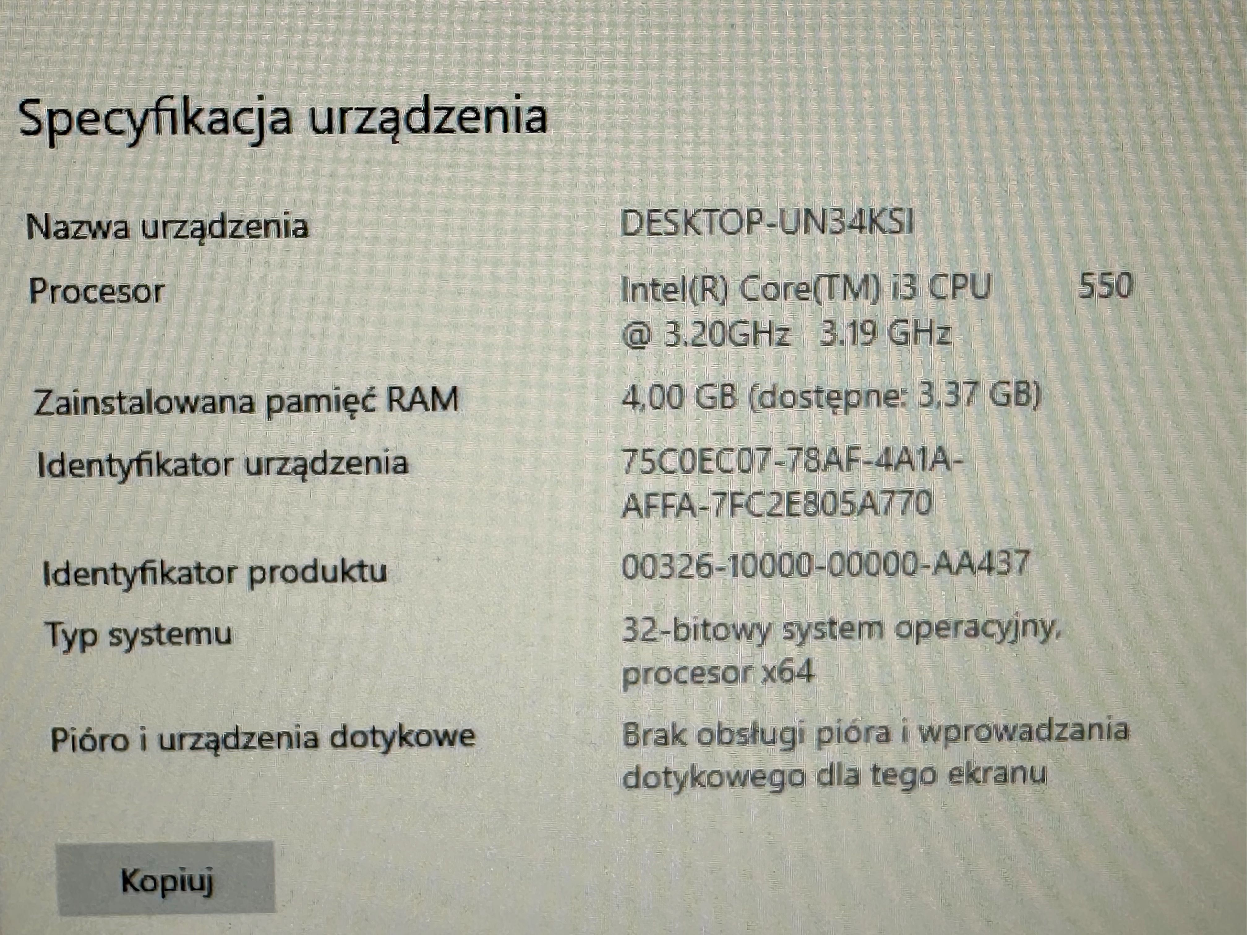 PC mini ITX Intel i3 3.2GHz, 4GB Ram, HDD 500GB