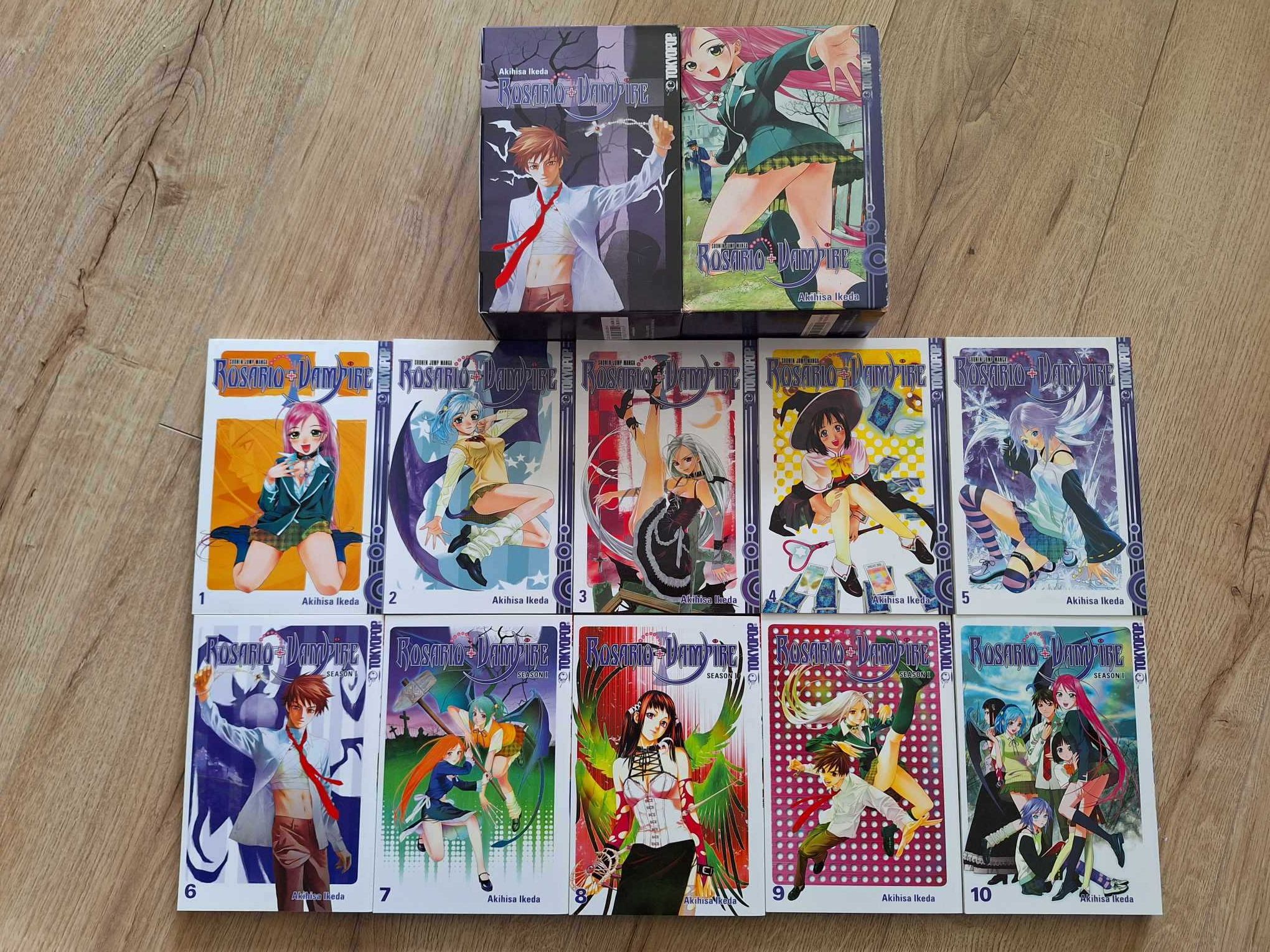 Rosario to vampire Rosario + Vampire manga komplet + boxy niem