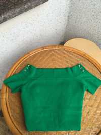 Зелена тепла блуза sosandar