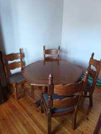 Sprzedam stół z 4 krzesłami antyk