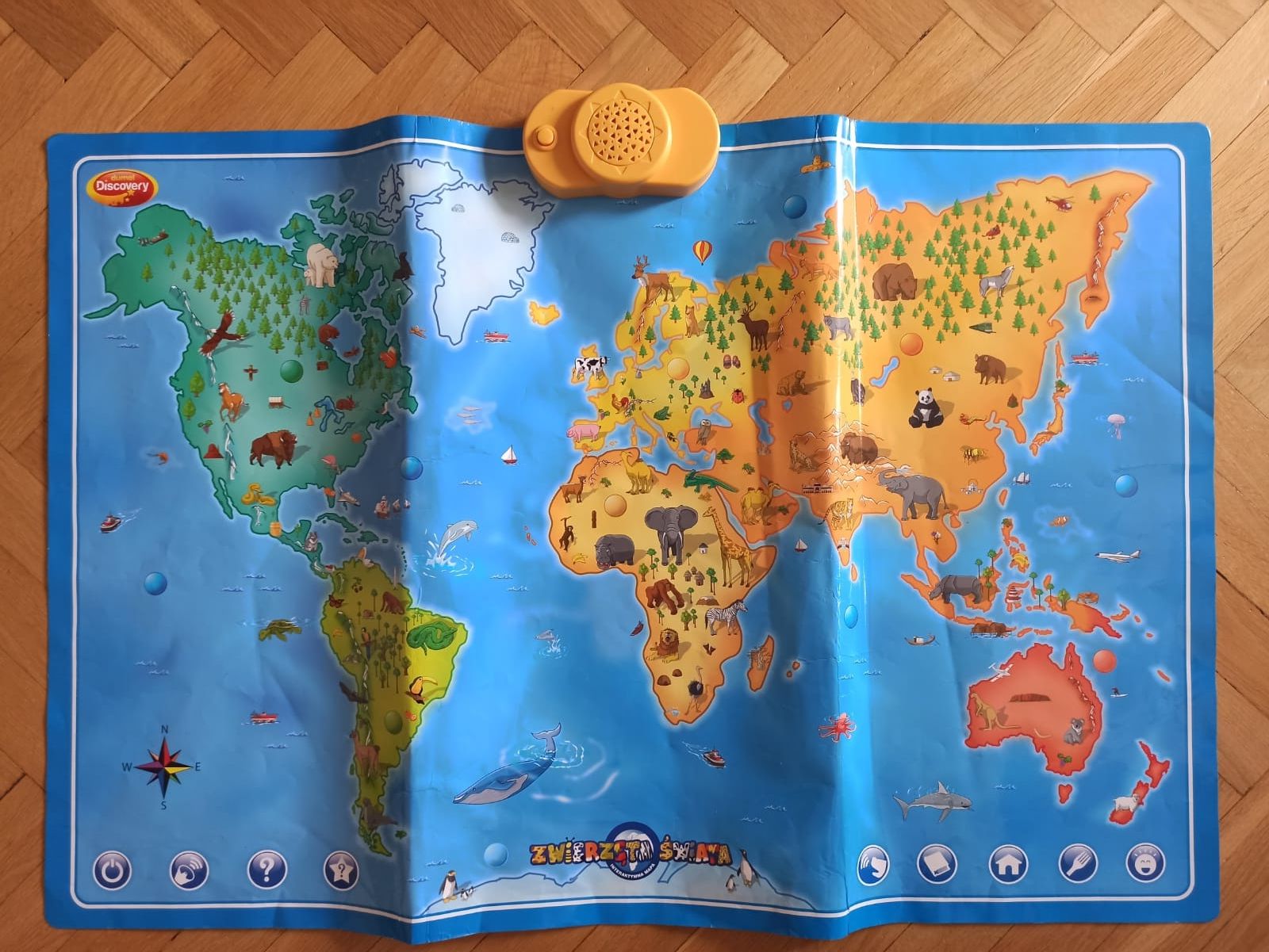 Dumel Discovery, Interaktywna mapa zwierząt świata, zabawka edukacyjna