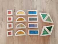 Klocki sensoryczne drewniane montessori