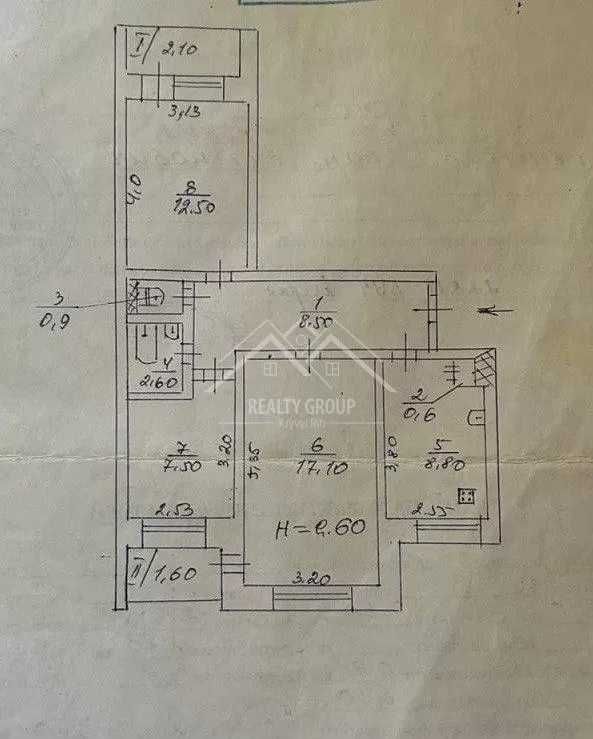 Продаж 3к квартири на першому Східному ( Восточний 1 )